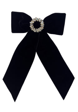 barrette Noeud Pour Cheveux En Velours